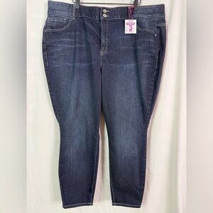 Lane Bryant Dark Blue Skinny Leg T3 Jeans 24 Short NEW NWT
